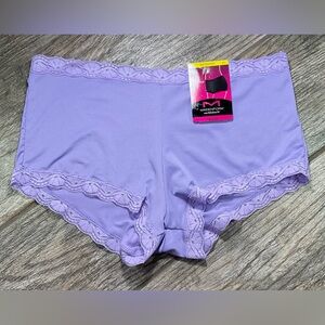 New Maidenform One Fabulous Fit Boyshort Panties Size M/6 Lavender Microfiber
